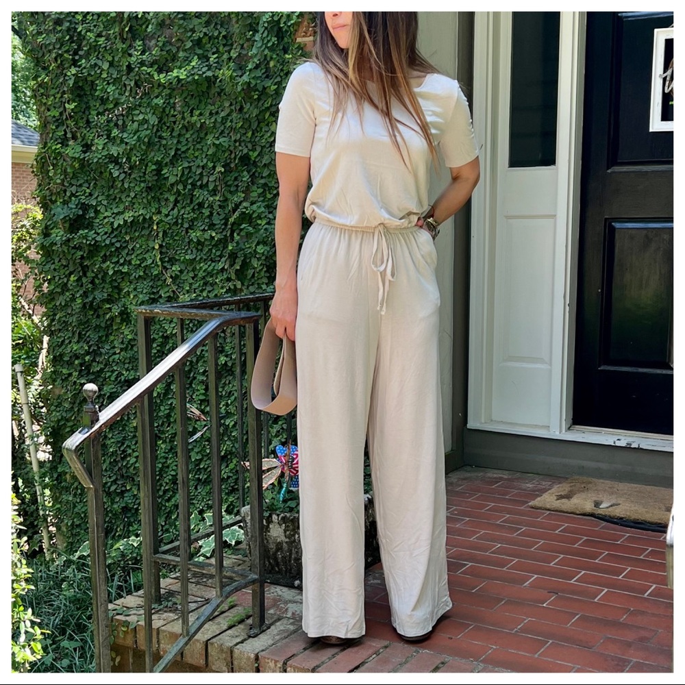 #10 Off White KNIT Romper with POCKETS! - Picture 8 of 10